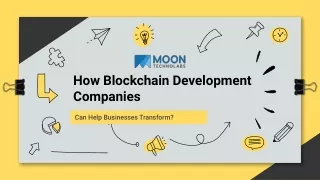 how blockchain development companies
