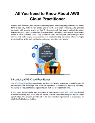 All You Need to Know About AWS Cloud Practitioner