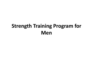 strength training program for m en