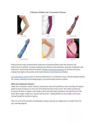 5 reasons athletes use compression sleeves
