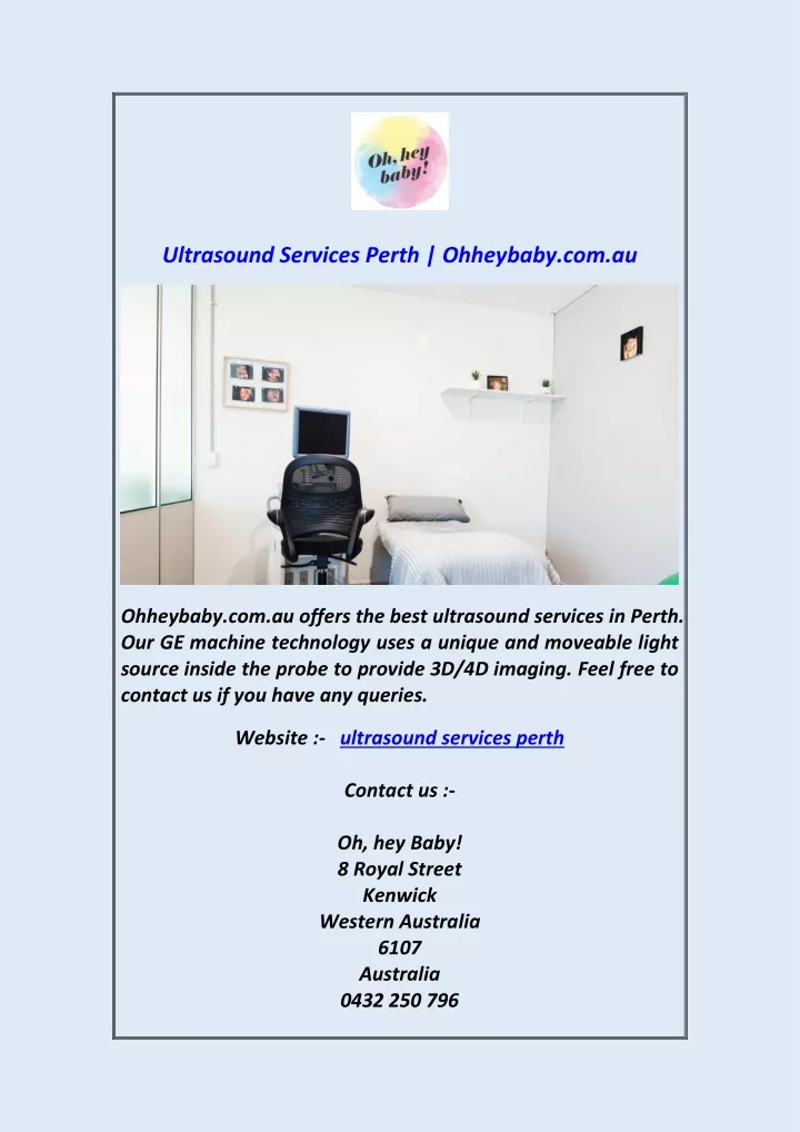ultrasound services perth ohheybaby com au