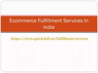 ecommerce fulfillment services in india