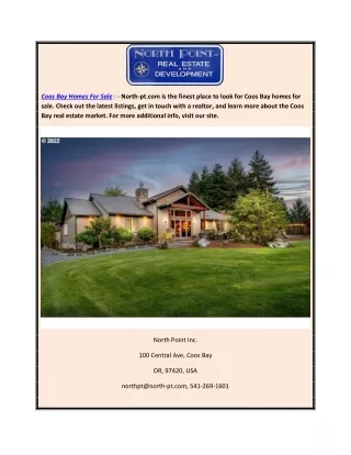 Coos Bay Homes For Sale  North-pt.com