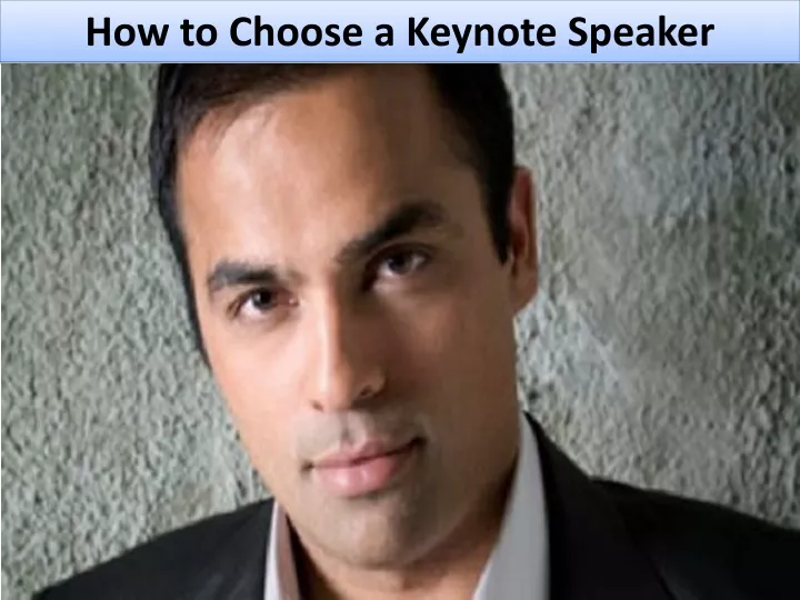 how to choose a keynote speaker