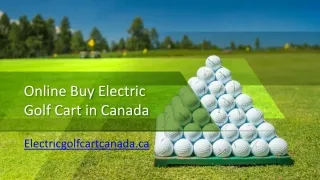 Online Buy Electric Golf Cart in Canada