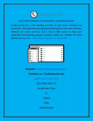 call center solutions for nonprofits