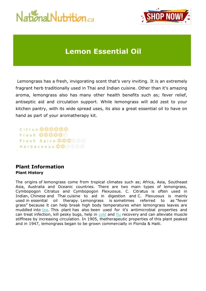 lemon essential oil