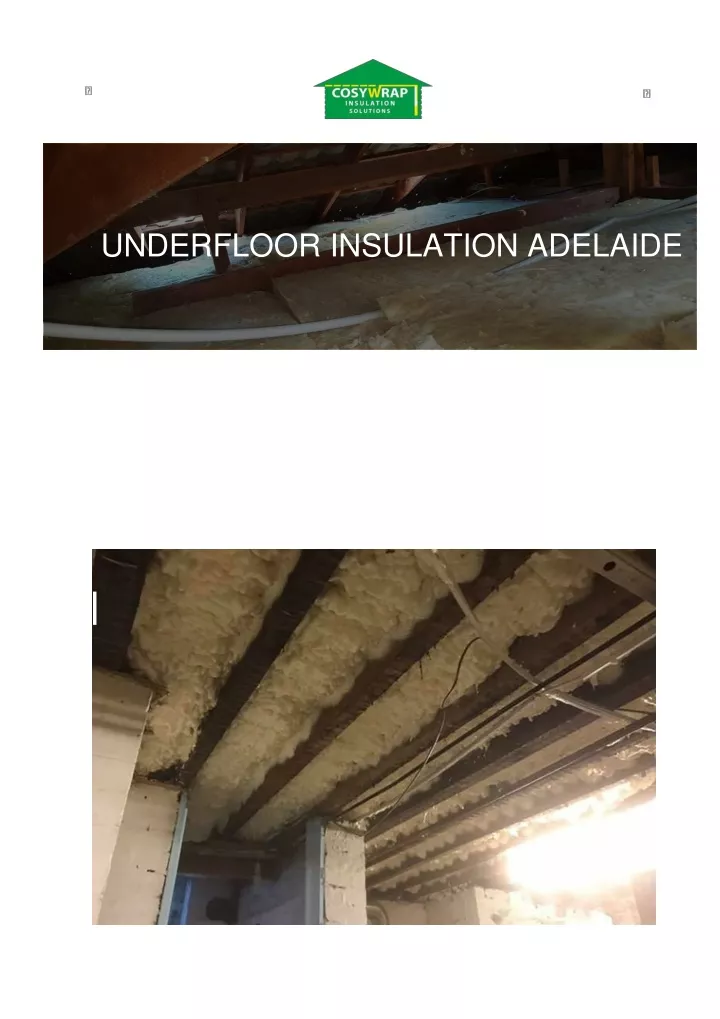 underfloor insulation adelaide