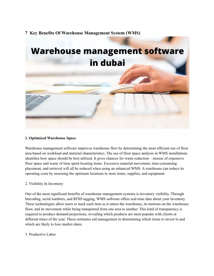 7 key benefits of warehouse management system wms