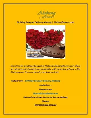 Birthday Bouquet Delivery Alabang