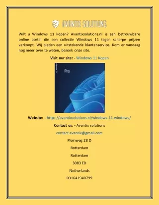 wilt u windows 11 kopen avantixsolutions
