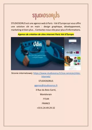 Agence de création de sites internet Paris Val d’Europe