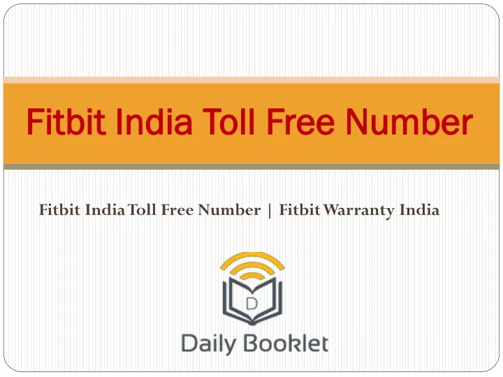 fitbit india toll free number