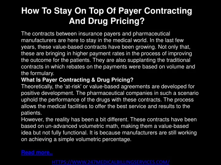 how to stay on top of payer contracting and drug