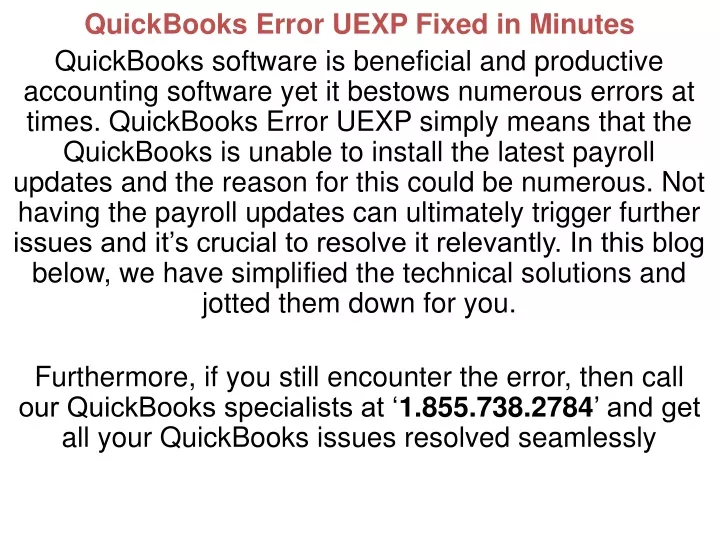 quickbooks error uexp fixed in minutes