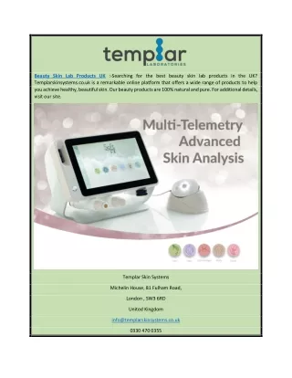 Beauty Skin Lab Products Uk | Templarskinsystems.co.uk