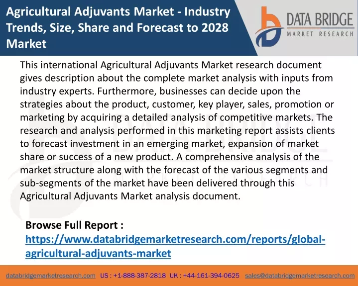 agricultural adjuvants market industry trends