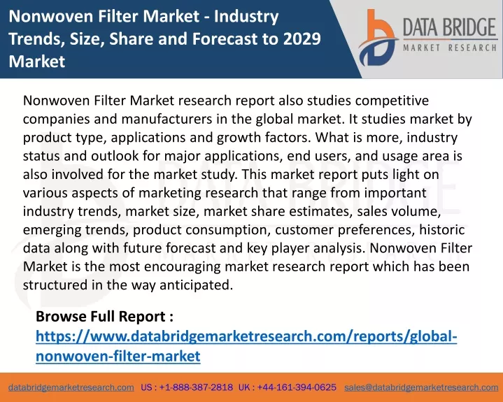 nonwoven filter market industry trends size share