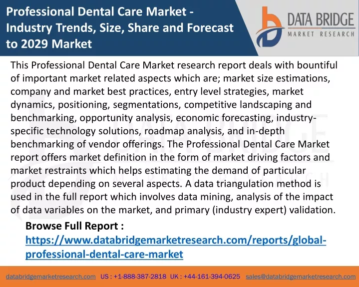 professional dental care market industry trends