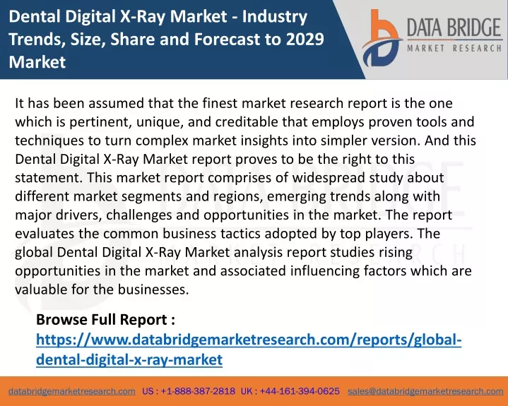dental digital x ray market industry trends size