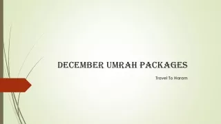 December Umrah Packages