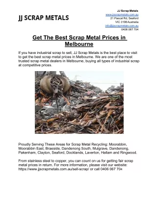 Get The Best Scrap Copper Prices In Melbourne