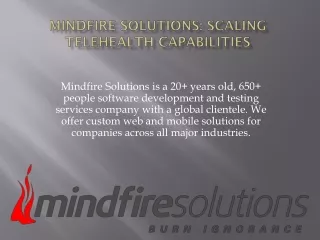 mindfire solutions is a 20 years old 650 people