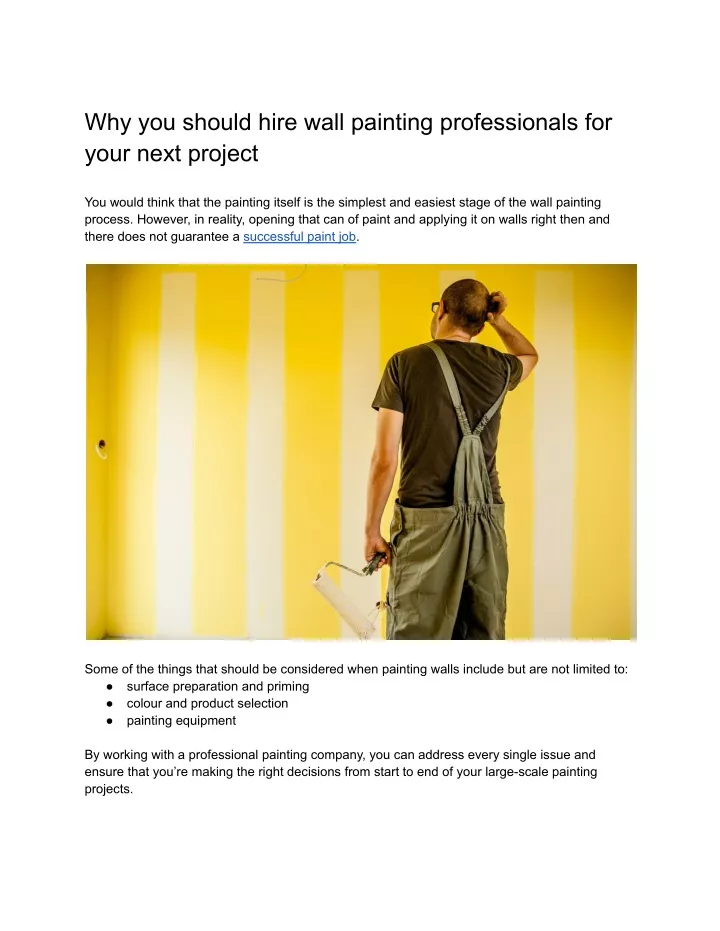 why you should hire wall painting professionals