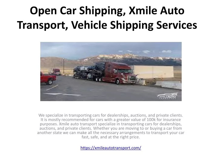 open car shipping xmile auto transport vehicle shipping services