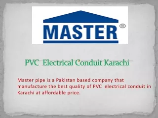 PVC  Electrical Conduit Karachi