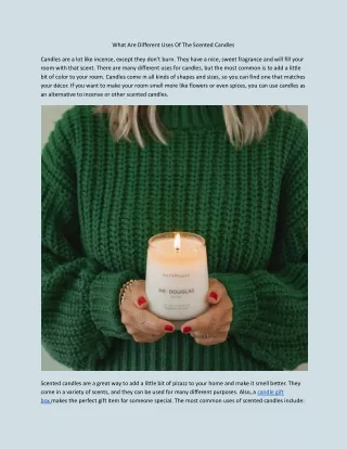 what are different uses of the scented candles