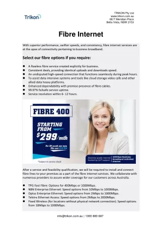 Fibre Internet