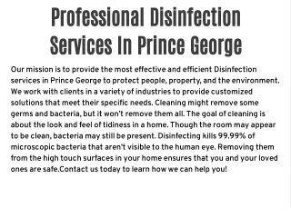 professional disinfection services in prince