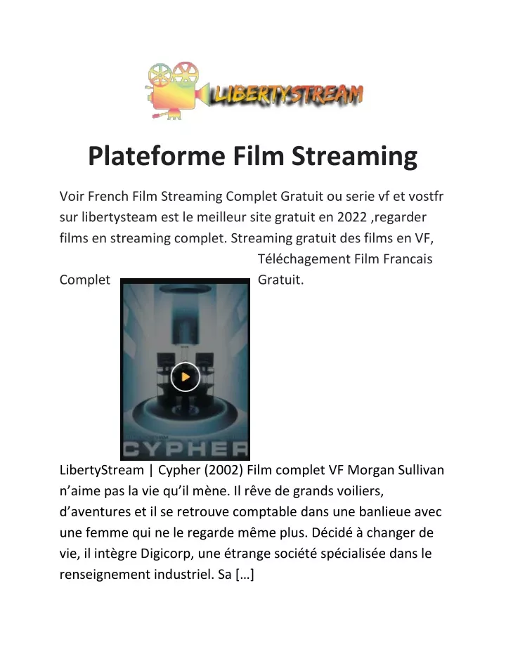 plateforme film streaming