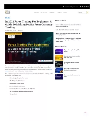 Forex Trading For Beginners: A Guide To Making Profits From Currency in 2022