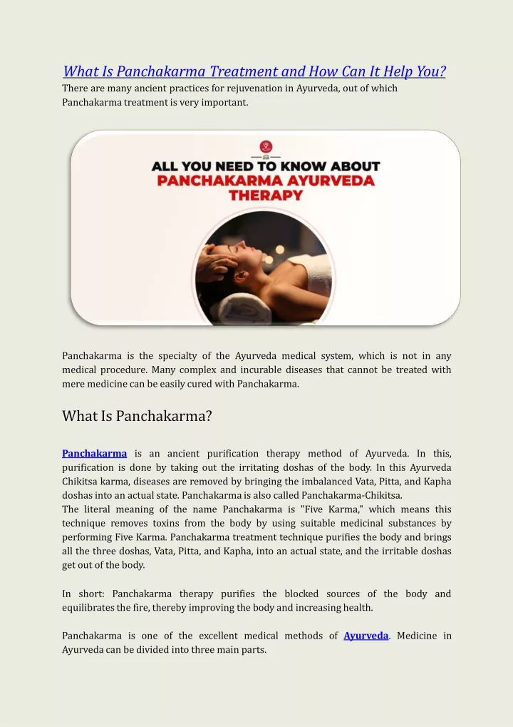 PPT - What Is Panchakarma Treatment And How Can It Help You? PowerPoint ...