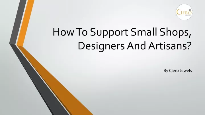 how to support small shops designers and artisans
