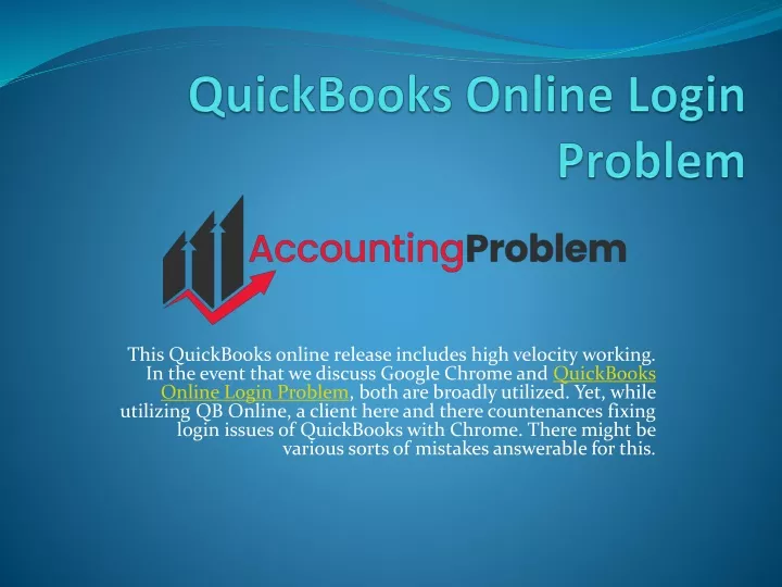 PPT How to Fix Login Problems of QuickBooks Online PowerPoint