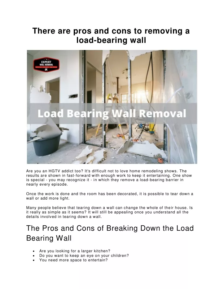 load bearing wall