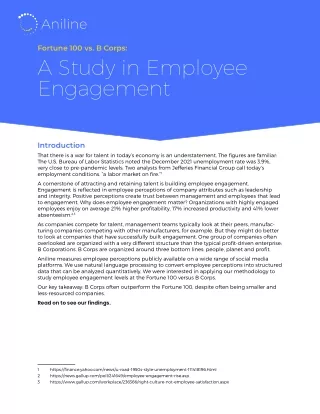 fortune 100 vs b corps a study in employee