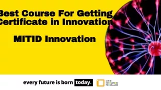 best course for getting certificate in innovation