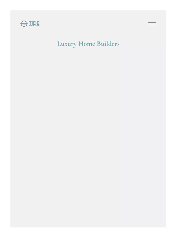 luxury home builders