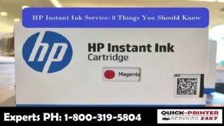 HP Instant Ink Care (1-800-319-5804), HP Ink Service Subscription