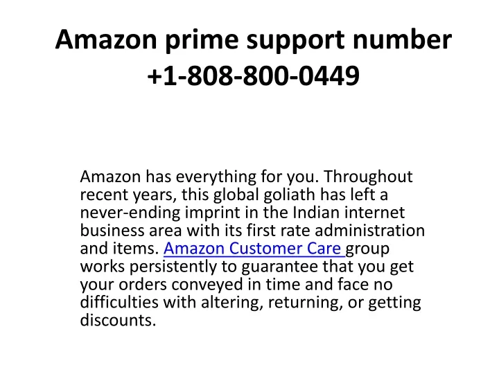 amazon prime support number 1 808 800 0449