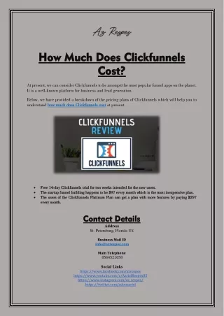 How Much Does Clickfunnels Cost