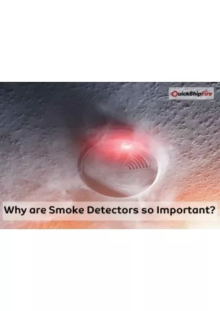 Why are Smoke Detectors so Important