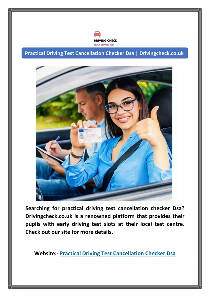 practical driving test cancellation checker