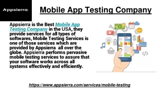 mobile app testin g company