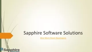 sapphire software solutions