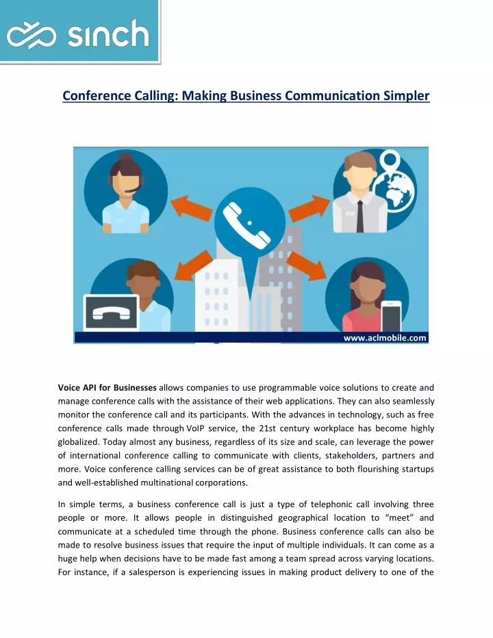 conference calling making business communication